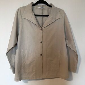Elegant Beige Button Down Shirt for Women